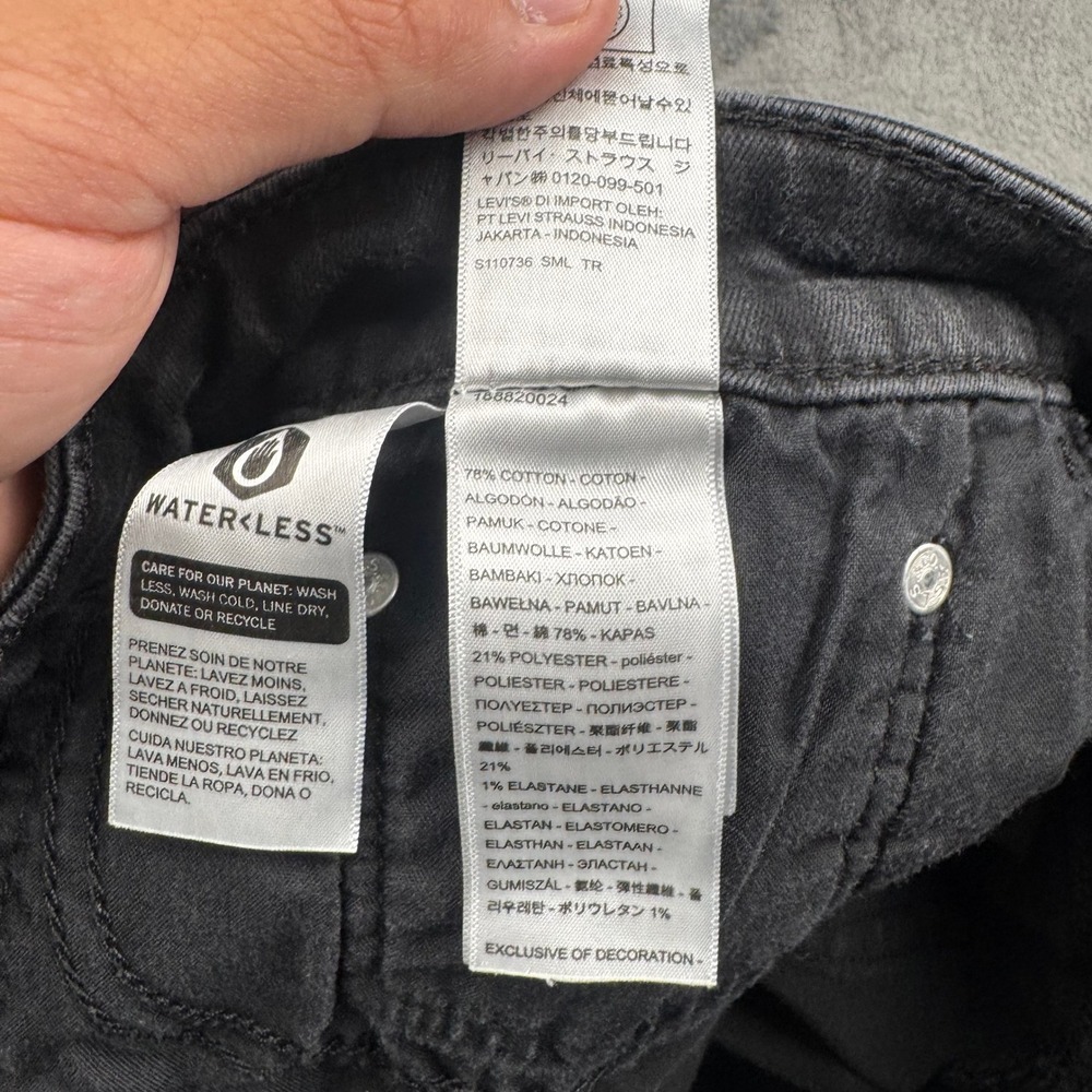 Levis 726 Flare Jeans Womens 32 Faded Black High Rise Stretch Denim 18882-0024 - Picture 7 of 11